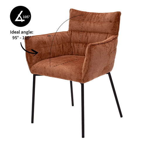 Kick eetkamerstoel Goos - Terra - vtwonen shop