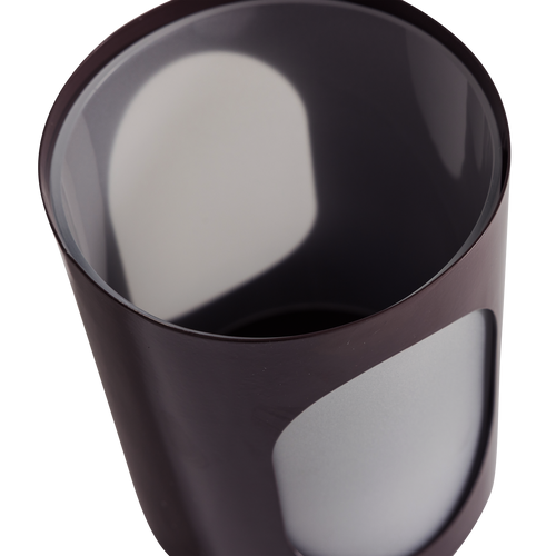 WOOOD windlichten Tavo - Metaal/Glas - Bruin - Set van 2 - 20x15x15/15x15x15