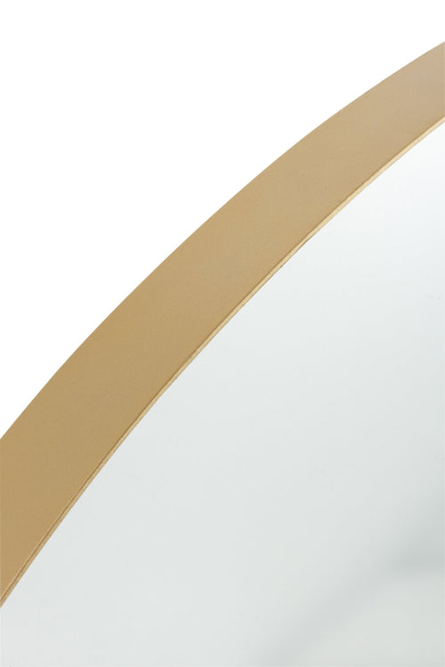 J-Line spiegel Rond Hoge Rand - metaal/glas - goud - large - Ø 110 cm
