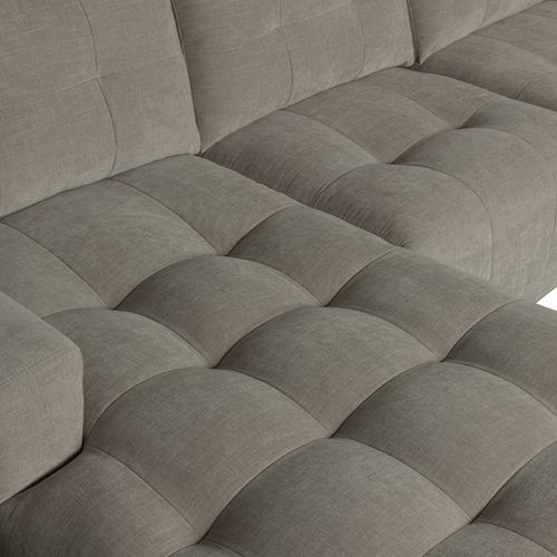 vtwonen chaise longue links Bar - Stof - Grijs - 87x280x170