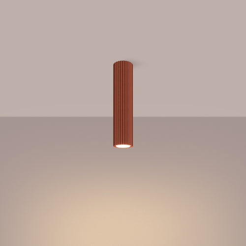 Sollux Lighting Plafondlamp KARBON 30 rood oker - 6,5x6,5x30cm
