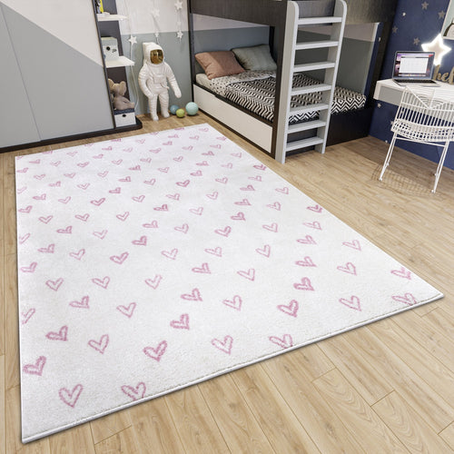 Hanse Home Adventures children's carpet Hearts Cream Rosa 160x235 cm