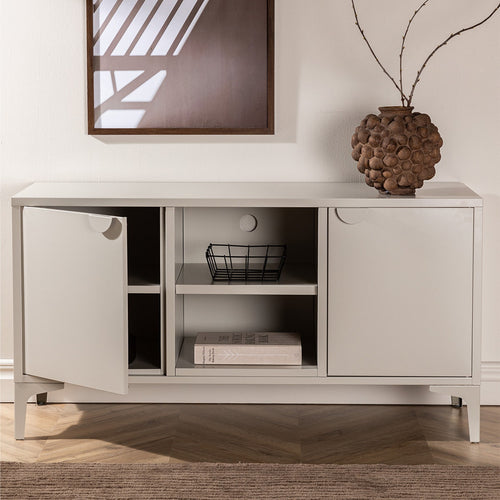 Nest living Frederik Metalen tv-meubel beige - vtwonen shop