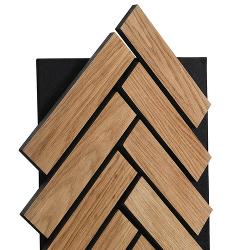 HOME DELUXE - Akoestisch paneel visgraatlook Geolied Eiken 80 x 40 cm