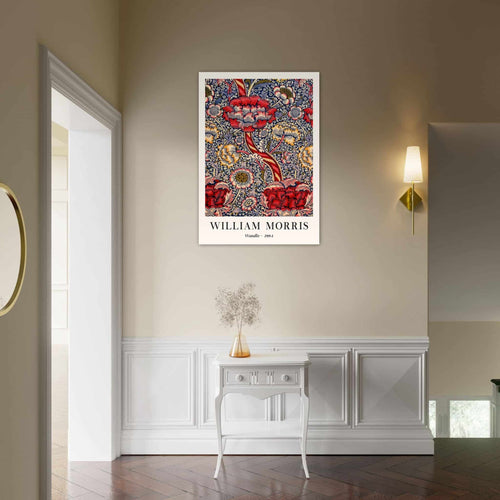 Artfulprints Poster met Lijst William Morris - Wandle   - 30x40 cm - Rood