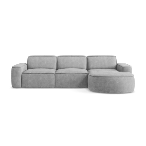 LaMiaSofa hoekbank rechts Melissa - chenille stof - lichtgrijs - 284x166x70