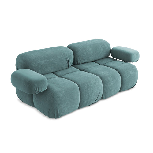 LaMiaSofa Tweezits modulaire bank Sanremo - chenille stof - jeans - 190x96x70