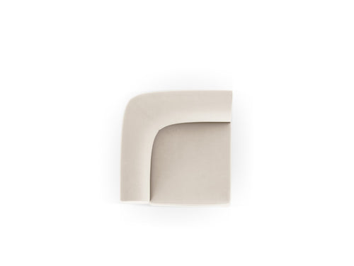 Micadoni Hoekmodule Miley flueel lichtbeige - 90x90x70cm