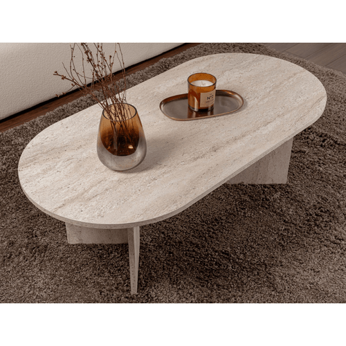 Calicosy - IRIS Ovale salontafel L119 cm - Kasjmier - 60x119x39,8 cm