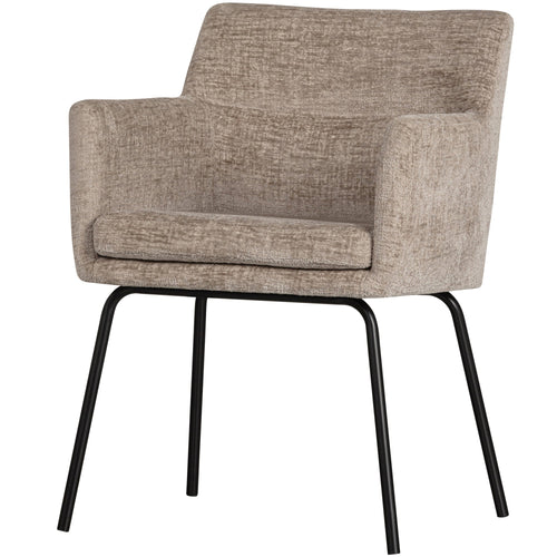 Basiclabel eetkamerstoelen Kam - Polyester - Zand - Set van 2 - vtwonen shop