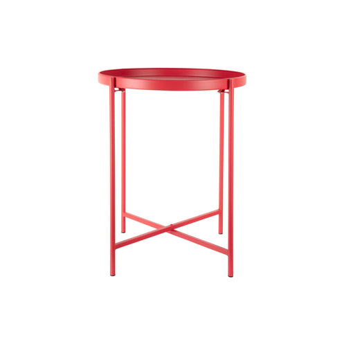 Leitmotiv bijzettafel Meseta - rood - 40x40x49cm