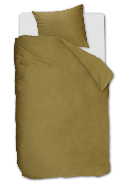 Ambiante Dekbedovertrek Velvety - 140 x 200/220 cm - Oker