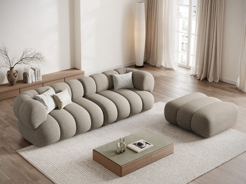 Cosmopolitan Design Bank Koge 4-zits, chenille donkerbeige - 95x240x70cm