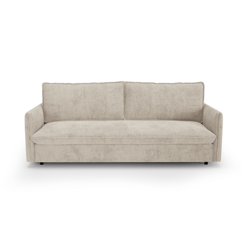 Premium Interiors - Snel uitklapbare slaapbank AVA - kruisbinding beige 198cm