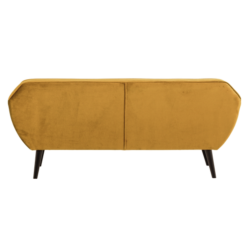 WOOOD 2-zits bank Rocco - Velvet - Oker - 75x187x82