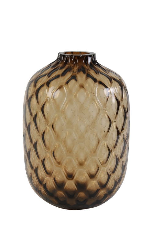 Light & Living vaas CARINO - Ø29x42cm - bruin