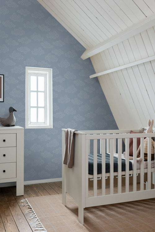 ESTAhome behang wolkjes blauw - 50 x 900 cm - 131224 - vtwonen shop