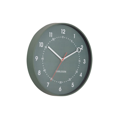 Karlsson wandklok Fresco - groen - Ø31.5cm