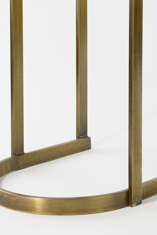 Mica Decorations Kevin Bijzettafel - Set van 2 - L54 x B34 x H56 cm - Metaal - Goud - vtwonen shop