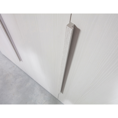 WOOOD kledingkast 3-deurs greep lang Rens - Noten/Grijs - 210x165x58