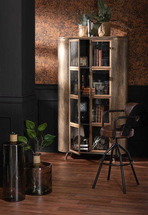 J-Line vaas Safari Breed - glas - lichtbruin - large - Ø 35 cm - vtwonen shop