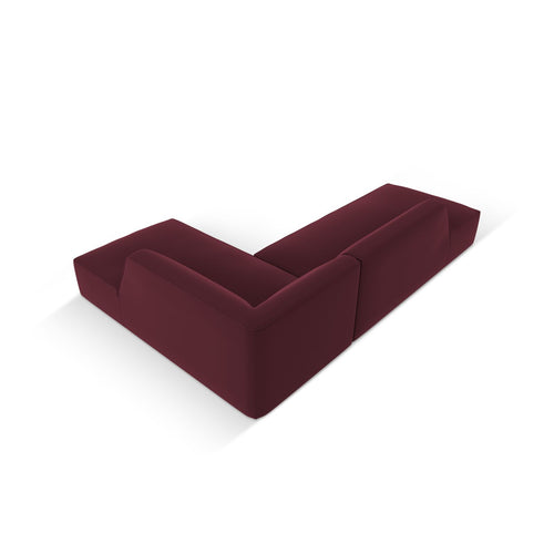 Cosmopolitan Design - Modulaire hoekbank rechts Siena 4-zits, imitatieleer bordeaux - 180x273x69cm