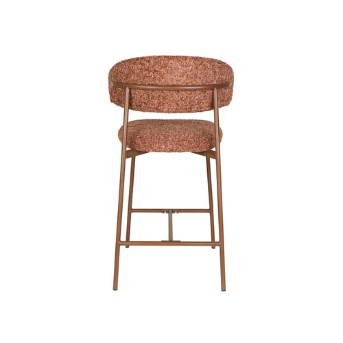 Housecraft Living Claes Barkrukken rugleuning 65 cm Terra - Set van 2