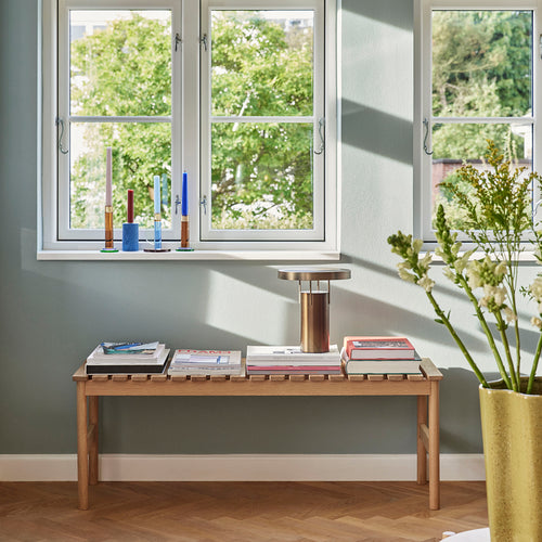Hübsch bijzettafel Heritage - mdf/eikenfineer/eikenhout - ø45xh48cm