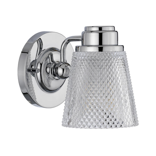 Hudson 1 Lichte Wandlamp Gepolijst Chroom IP44