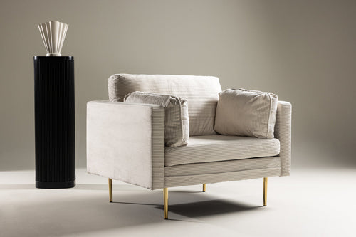 BRAM Fauteuil Renzo - Beige Ribstof - vtwonen shop