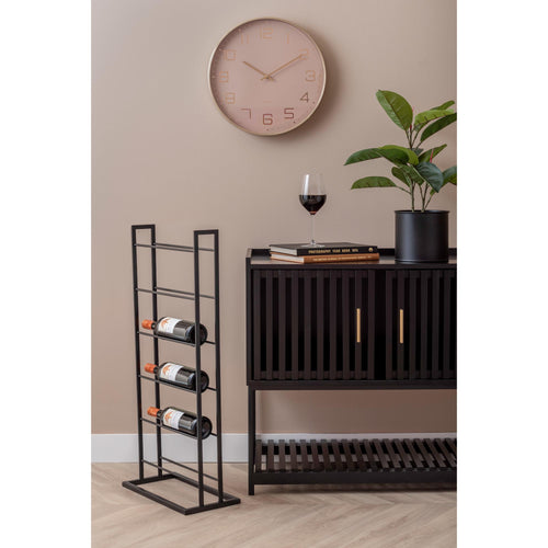 Present Time wijnrek Single Floor - zwart - 38x20x84.5cm - Vaderdag - Vaderdagcadeau - Vaderdag cadeautje voor hem
