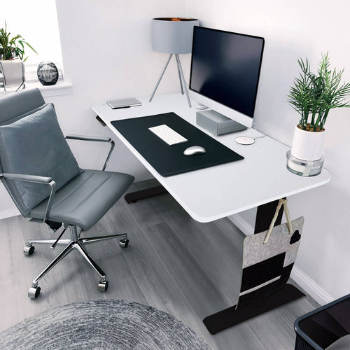Home Deluxe in hoogte verstelbaar bureau LUMINA Zwart - Wit