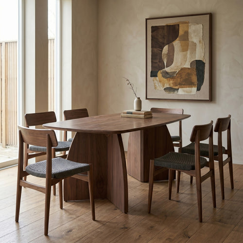 Giga Meubel Eettafel Savanah - Deens Ovaal Walnoot Fineer - 200x100x76cm