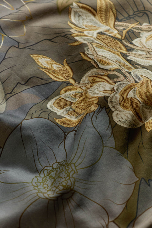 Kardol Dekbedovertrek Flornatus - 240 x 200/220 cm - Olive Green