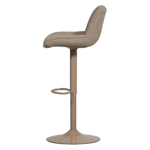 WOOOD verstelbare barstoel Marten - Polyester - Zand - 110x45x50 - vtwonen shop