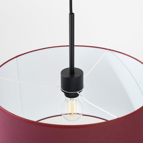 Sollux Lighting Hanglamp NEVIA bordeaux - 40x40x137cm