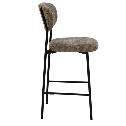 Giga Meubel Barstoel Vajen - Stof/Metaal - Taupe - Set van 2