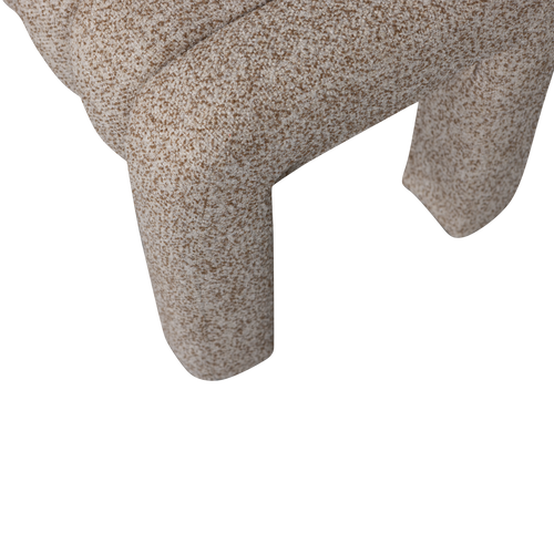 WOOOD bankje gestoffeerd Frex - Bouclé - Bruin - 48x110x43