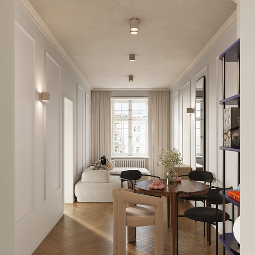 Sollux Lighting Plafondlamp AURA 1 taupe GU10 - 10x10x10cm