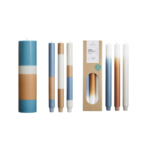 Originalhome dinerkaarsen verloop Clean Ocean - 30 cm - set van 3