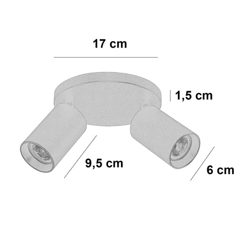 Highlight spot Mila - 2 lichts - 17  x 15   cm - beige