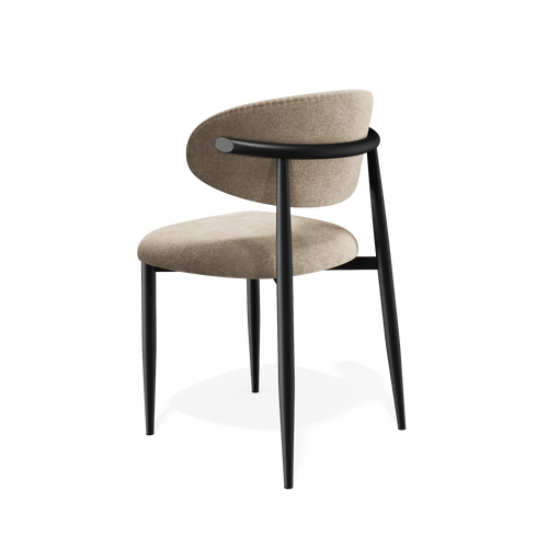 Premium Interiors - Set van 2 stoelen LINA - zacht aanvoelende geweven stof mol 52cm