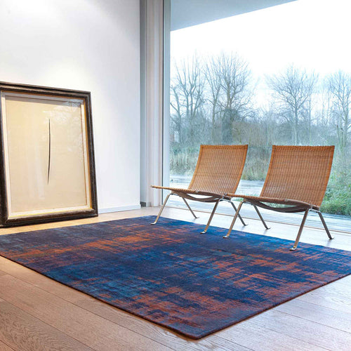 Louis De Poortere vloerkleed Sunset Blue - zwart - 80x150cm
