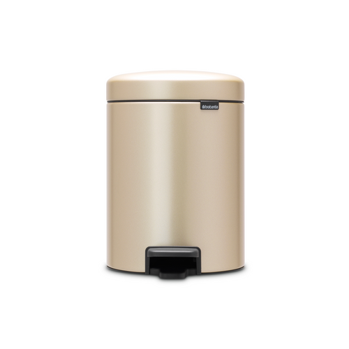 Brabantia NewIcon Pedaalemmer, 5 liter, kunststof binnenemmer - Metallic Gold