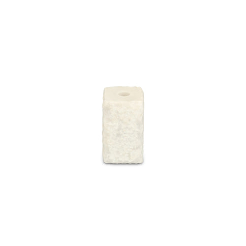 S|P Collection - Kandelaar 8x8xH13,5cm marmer wit Opus
