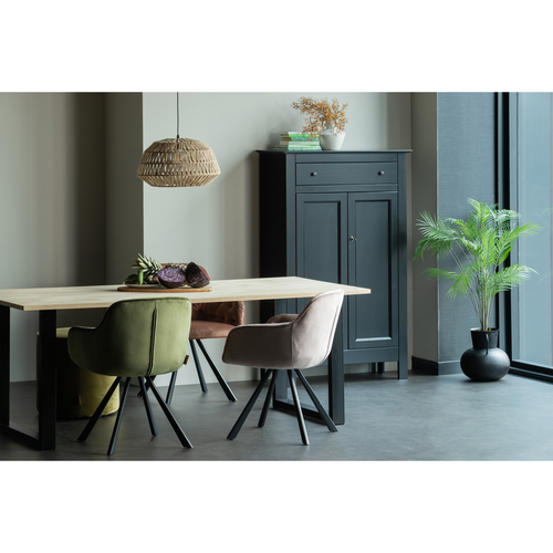 WOOOD tafel met u-poot Tablo - Eiken - 75x200x90