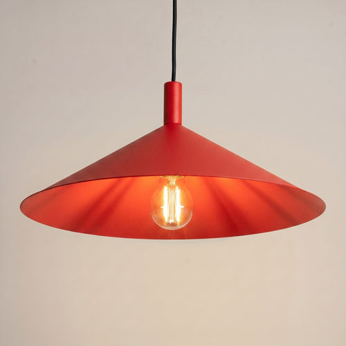 Sollux Lighting Hanglamp NOX 40 rood - 40x40x135cm
