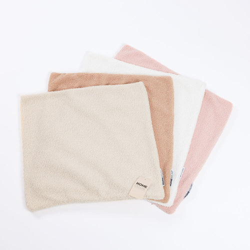 HOME DELUXE Bouclé kussenhoes PELO met kussenvulling - Roze