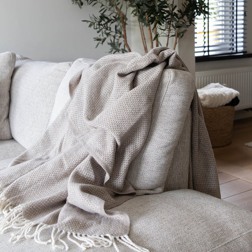 Atmooz plaid Twilight - taupe - 150 x 200 cm