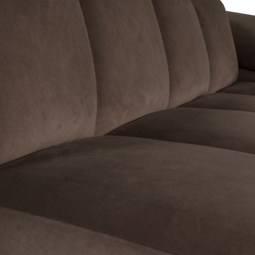 WOOOD 2-zits bank arm rechts Mojo - Velvet - Bruin - 74x204x97